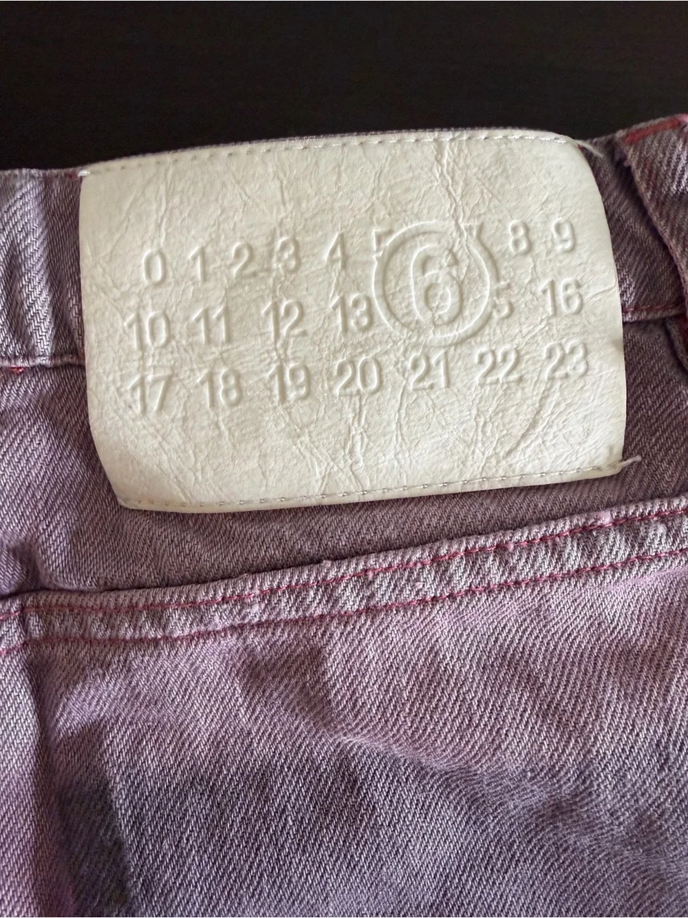 MM6 Maison Martin Margiela Mauve Denim Mini Skirt